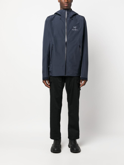 Shop Arc'teryx Beta Lt Gore-tex® Hooded Jacket In Blue