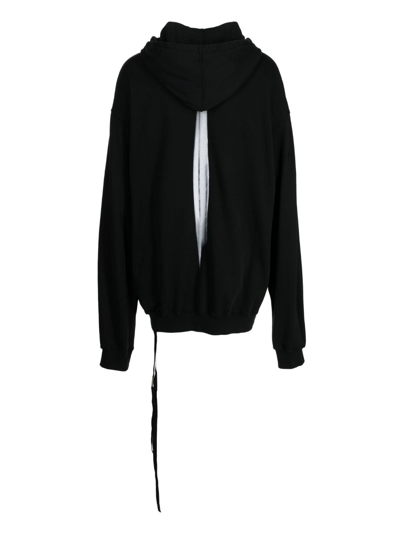 Shop Ann Demeulemeester Long-sleeve Cotton Hoodie In Black