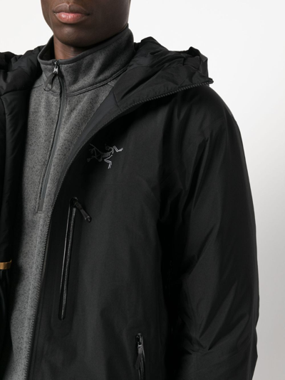Shop Arc'teryx Beta Insulated Hooded Jacket In Black