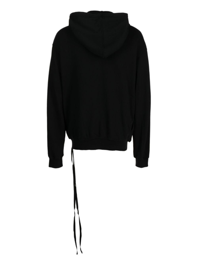 Shop Ann Demeulemeester Long-sleeve Hooded Zip-up Jacket In Black