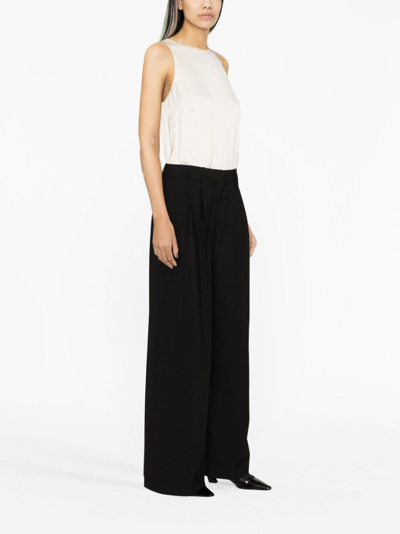 Shop Theory Pleated Wide-leg Trousers In Black
