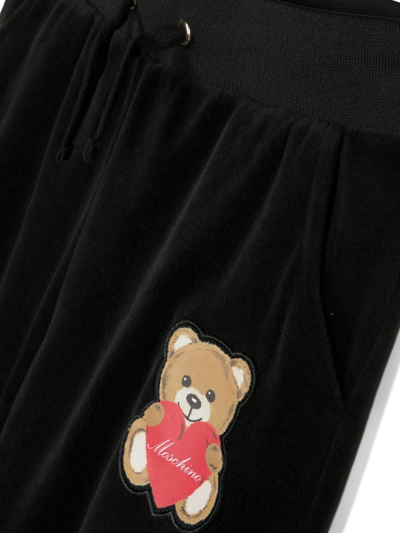 Shop Moschino Teddy Bear Print Tracksuit Set In Black
