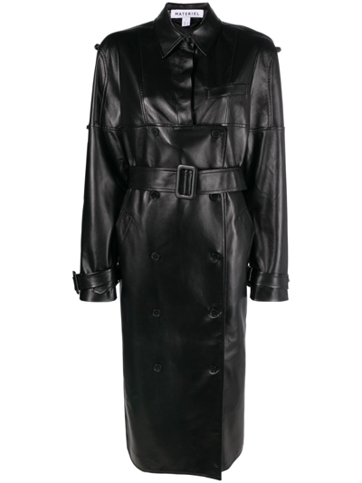 Shop Materiel El Geometry Trench Coat In Black