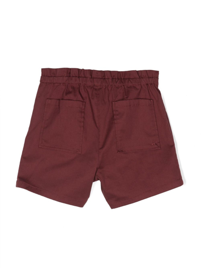 Bonpoint Milly Cotton-blend Twill Shorts In Red