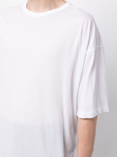 Shop Ann Demeulemeester Dieter Short-sleeve Cotton T-shirt In White