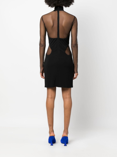Shop Tom Ford Illusion Mesh-panel Minidress In Black