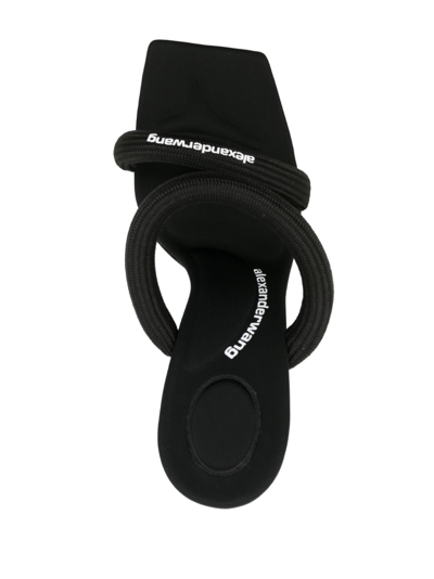 Shop Alexander Wang Julie 110mm Rope Sandals In Black