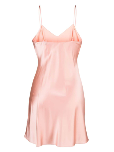 Shop Agent Provocateur Arlette Silk Slip Dress In Pink