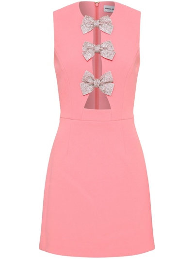 Shop Rebecca Vallance Brittany Bow-detail Mini Dress In Pink