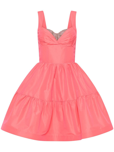 Shop Rebecca Vallance Brydie Rhinestone-embellished Mini Dress In Pink