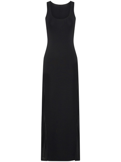 Shop Dion Lee Gradient Sheer Maxi Dress In Black