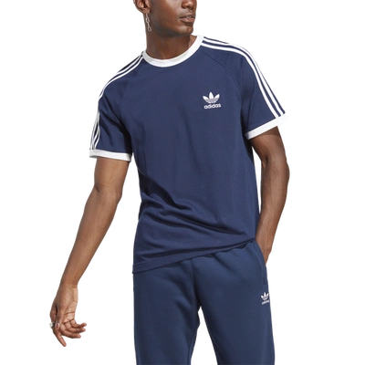 Shop Adidas Originals Mens  3 Stripes T-shirt In Night Indigo