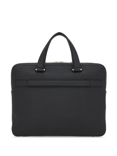 Ferragamo Men's Gancini Business Bag In Black