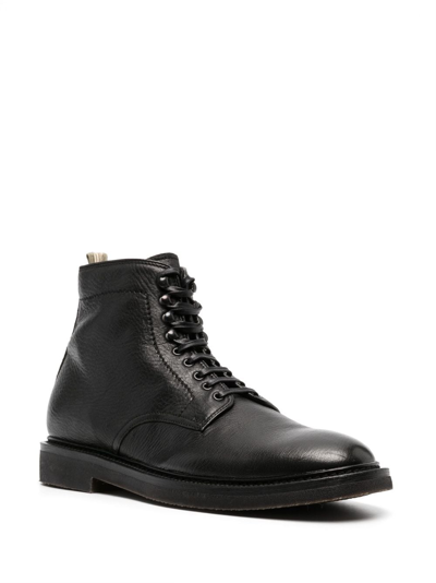 Shop Officine Creative Lace-up Ankle Boots In Black