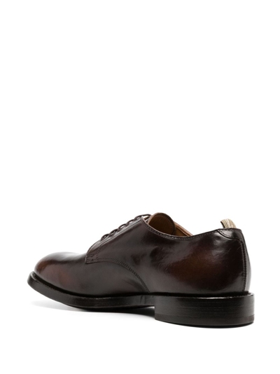 Officine Creative Leather Derby Shoes In Brown