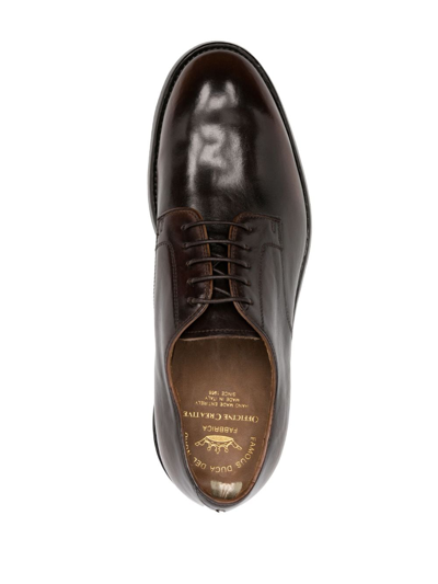 Shop Officine Creative Leather Derby Shoes In Brown