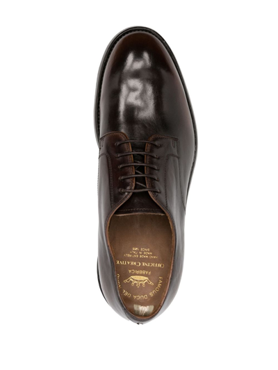 Officine Creative Leather Derby Shoes In Brown