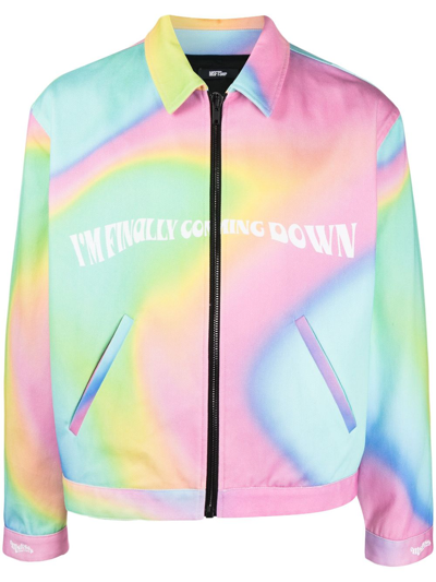 Shop Msftsrep Trippy Summer Slogan-print Jacket In Pink