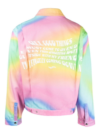 Shop Msftsrep Trippy Summer Slogan-print Jacket In Pink