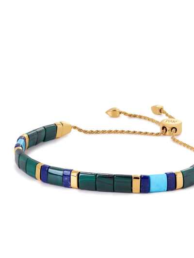 Shop Monica Vinader Delphi Malachite Friendship Bracelet In Green