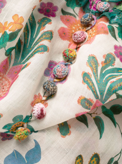 Shop Zimmermann Ginger Swing Floral-print Dress In Neutrals