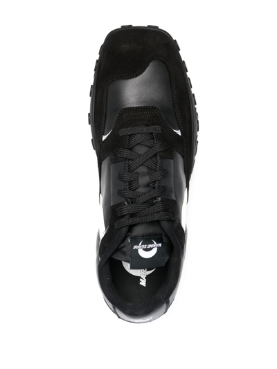 Shop Marine Serre Ms-rise 22 Low-top Sneakers In Black