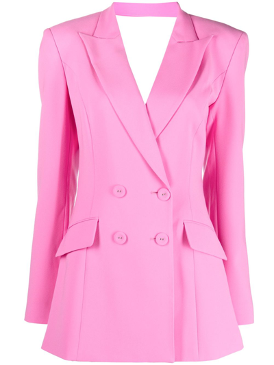 Shop Monot Open-back Blazer Dress - Women's - Polyester In Pink