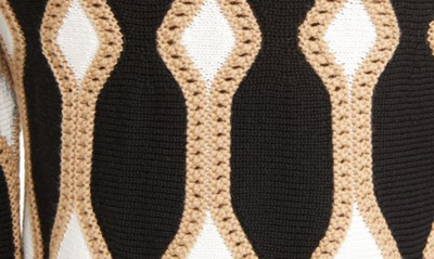 Shop Chloé Diamond Wool & Silk Sweater In 20p-desertic Brown