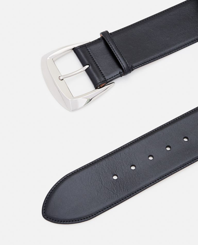 Alexander Mcqueen Geometric Buckle Waist Belt In Black