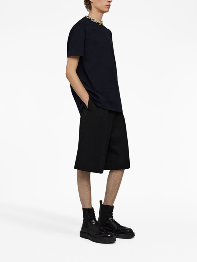 Jil Sander Logo-plaque Cotton T-shirt In Black