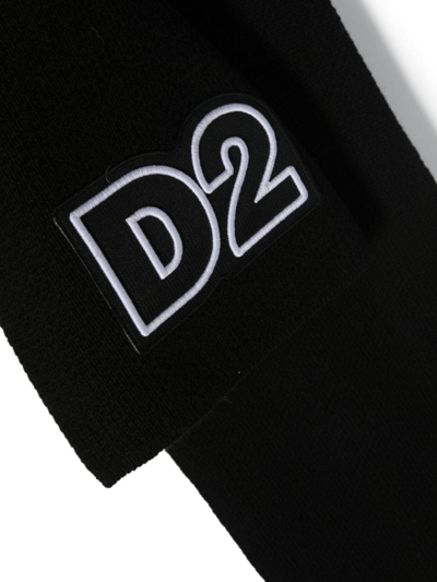 Shop Dsquared2 Logo-patch Scarf In Black