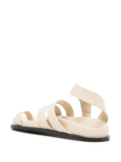 Shop A.emery Lyon Buckle Leather Sandals In Neutrals
