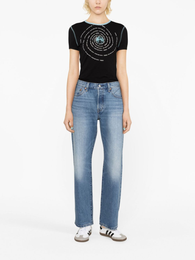 Levi's High-waisted Straight-leg Jeans In Blue