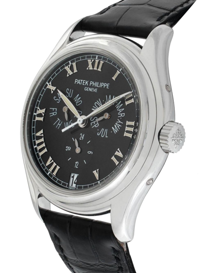 Pre-owned Patek Philippe 2000s  Annual Calendar 37mm In Black