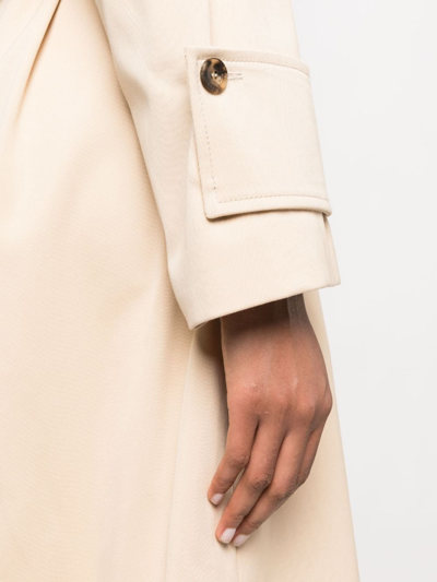 Shop Claudie Pierlot Double-breasted Cotton Trenchcoat In Neutrals