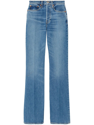 Shop Re/done 90's High-waisted Jeans In Blue