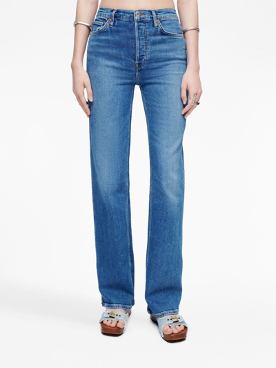 Shop Re/done 90's High-waisted Jeans In Blue