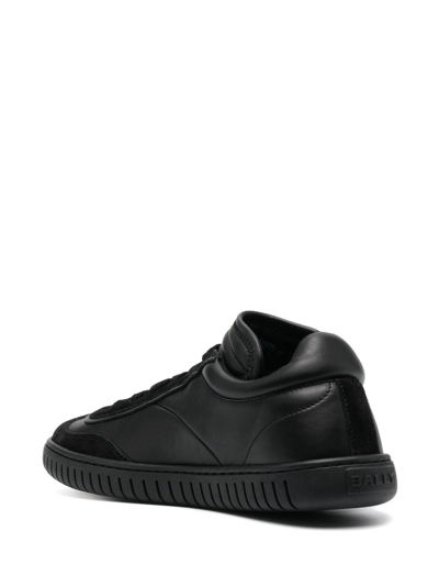 Shop Bally Player Lace-up Leather Sneakers In Black