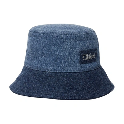 Shop Chloé Romy Bucket Hat In Multicolor_blue_1