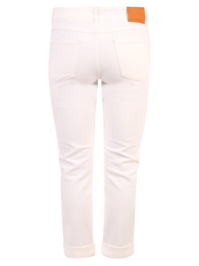 Shop Stella Mccartney Branded Jeans In Bianco