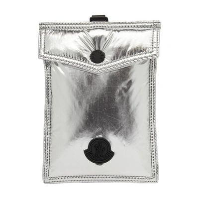 Shop Moncler Pocket Phone Case In Silver