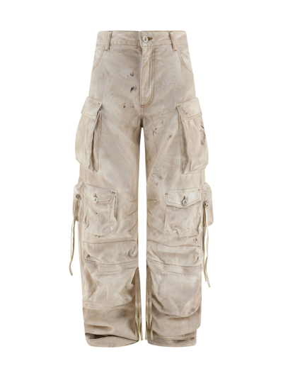 Shop Attico Fern Cargo Pants In Natural Marble