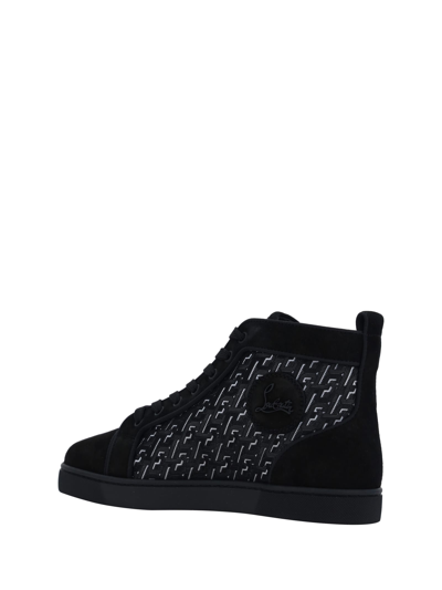 Shop Christian Louboutin Louis Orlato Sneakers In Black/white