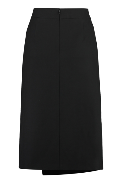 Shop Hugo Boss A-line Skirt In Black