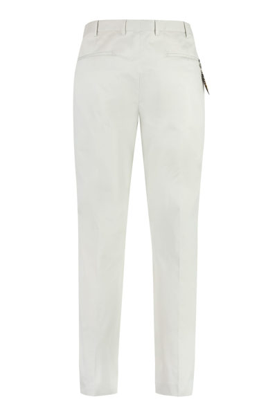 Shop Pt01 Cotton Blend Trousers In Grey