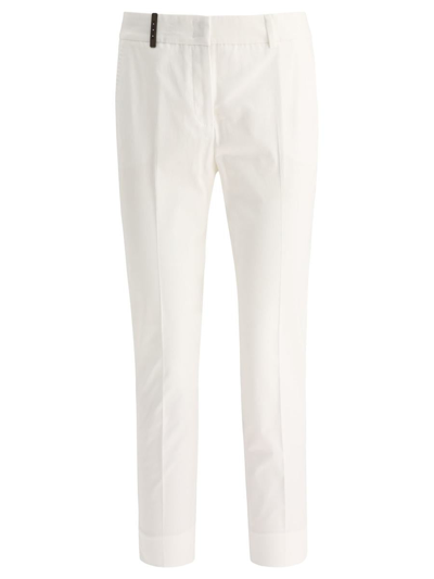 Shop Peserico "sign" Trousers In White