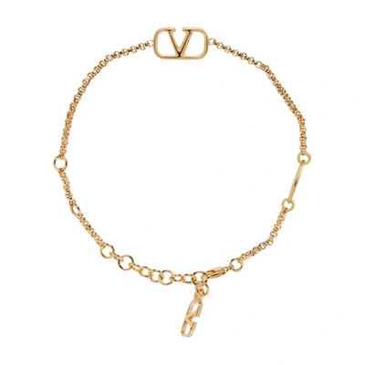 Shop Valentino Vlogo Signature Bracelet In Oro_18