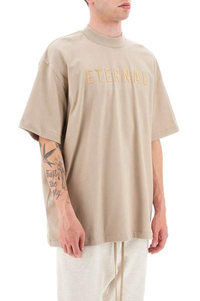 Shop Fear Of God 'eternal' T-shirt In Beige