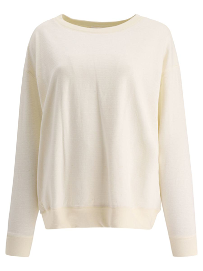 Shop Frame "au Natural Uni" Sweatshirt In White