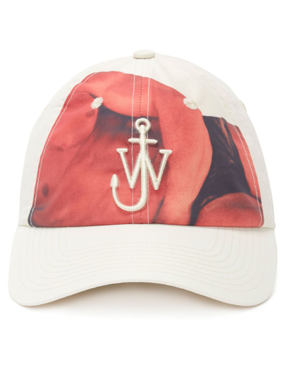 Shop Jw Anderson Anchor-logo Photograph-print Cap In White